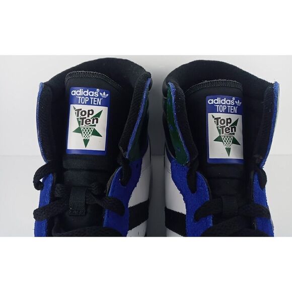 Adidas  Top Ten RB Men\'s Size 10.5  Leather Shoes FZ6199 Lucid Blue Black Green main image 4